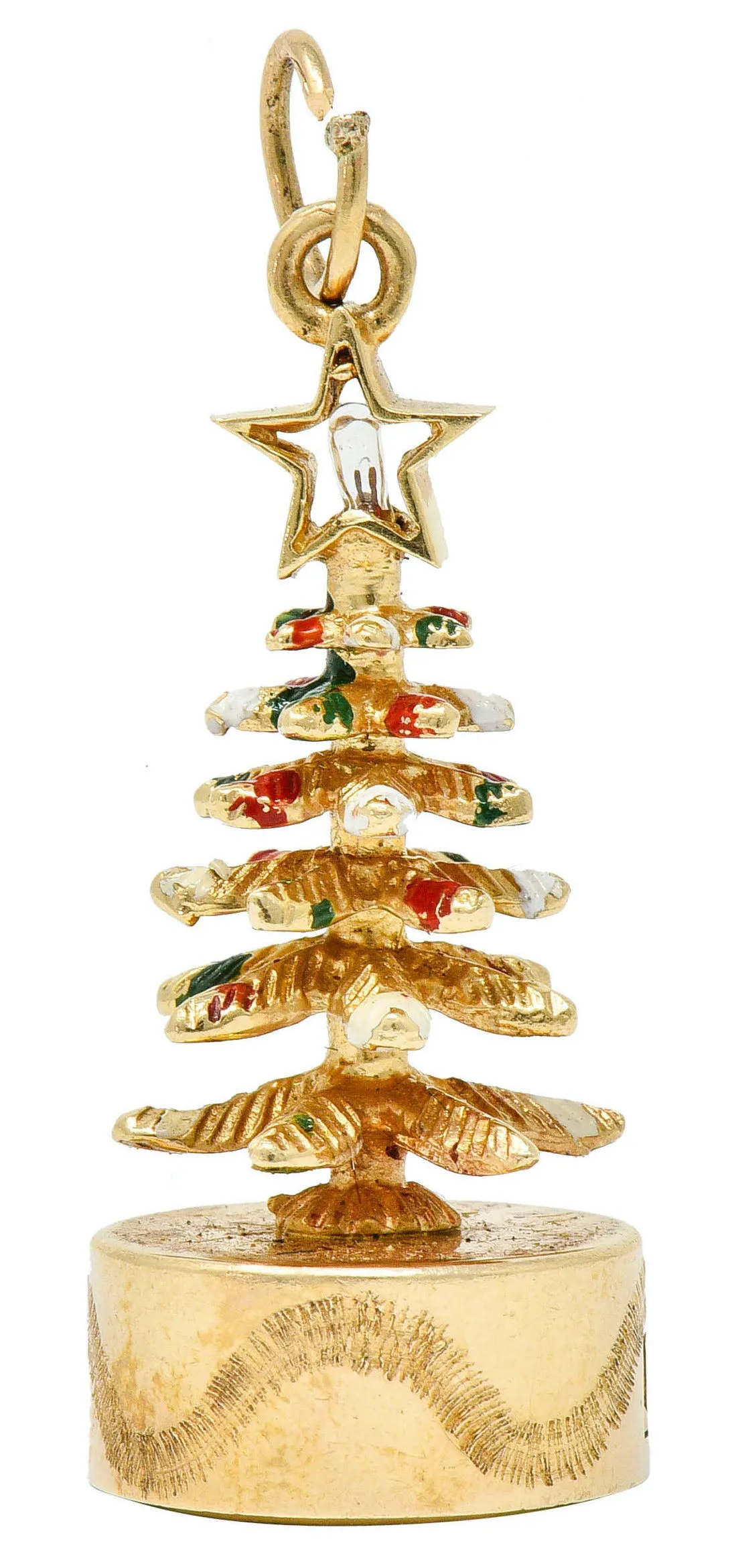 1960's Litacharm Inc. Vintage 14 Karat Gold Christmas Tree Charm