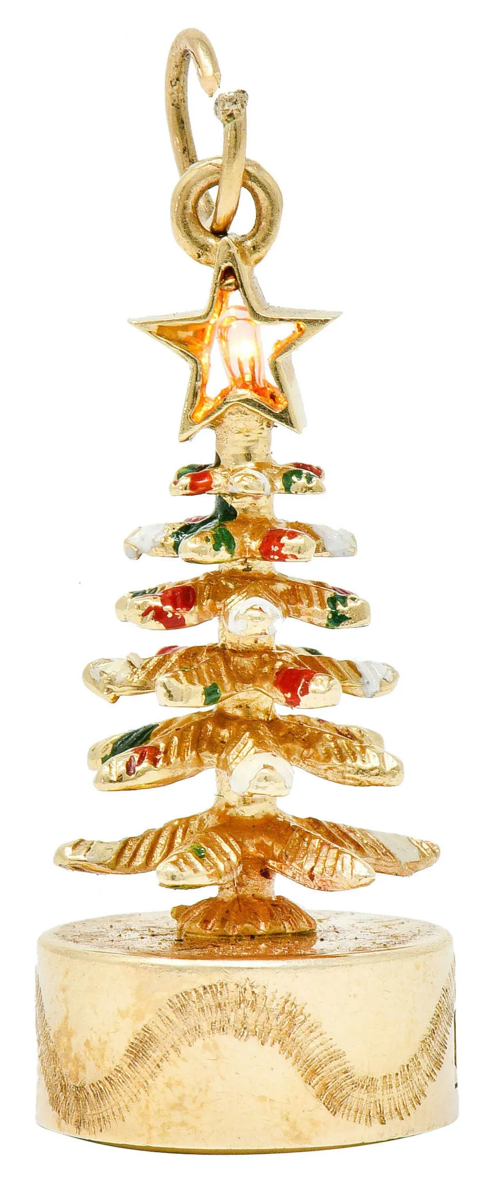 1960's Litacharm Inc. Vintage 14 Karat Gold Christmas Tree Charm