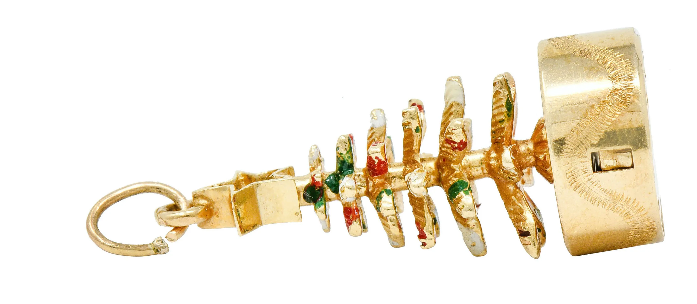 1960's Litacharm Inc. Vintage 14 Karat Gold Christmas Tree Charm