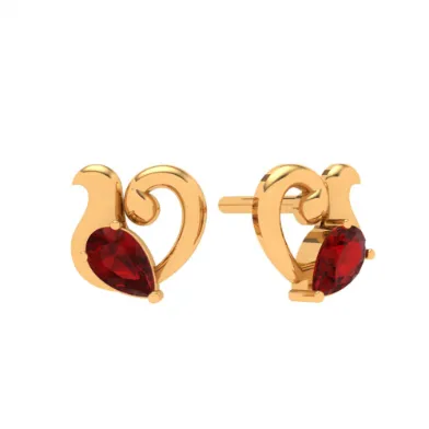22k Gold Ear Stud For Everyday Wear