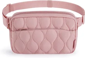 BAGSMART Fanny Packs for Women with Two Ways to Install the Adjustable Strap Lightweight Crossbody Belt Bag for Traveling Workout