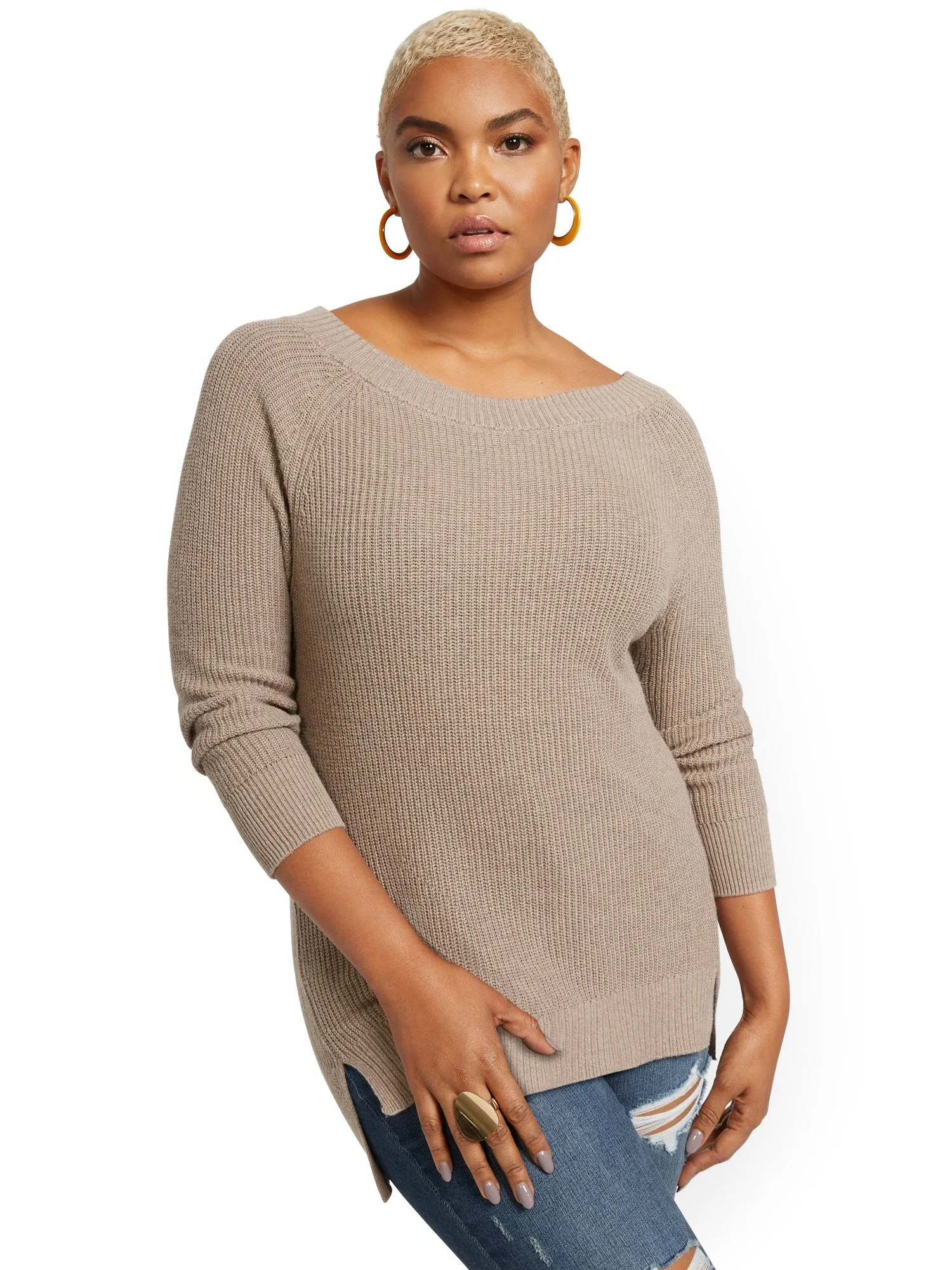 Bateau-Neck Sweater