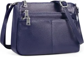 befen Genuine Leather Crossbody Purses Bags for Women, Small Pocketbooks Shoulder Bag Satchel Purse with Multi Pockets