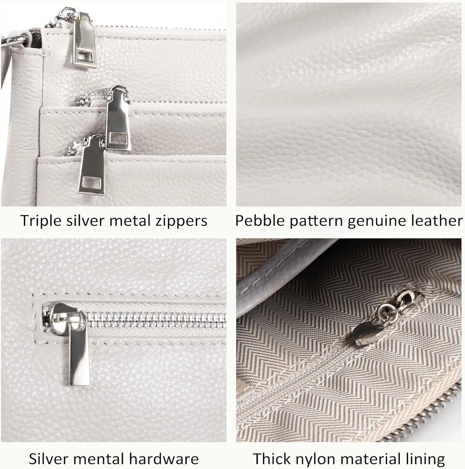 befen Genuine Leather Crossbody Purses Bags for Women, Small Pocketbooks Shoulder Bag Satchel Purse with Multi Pockets