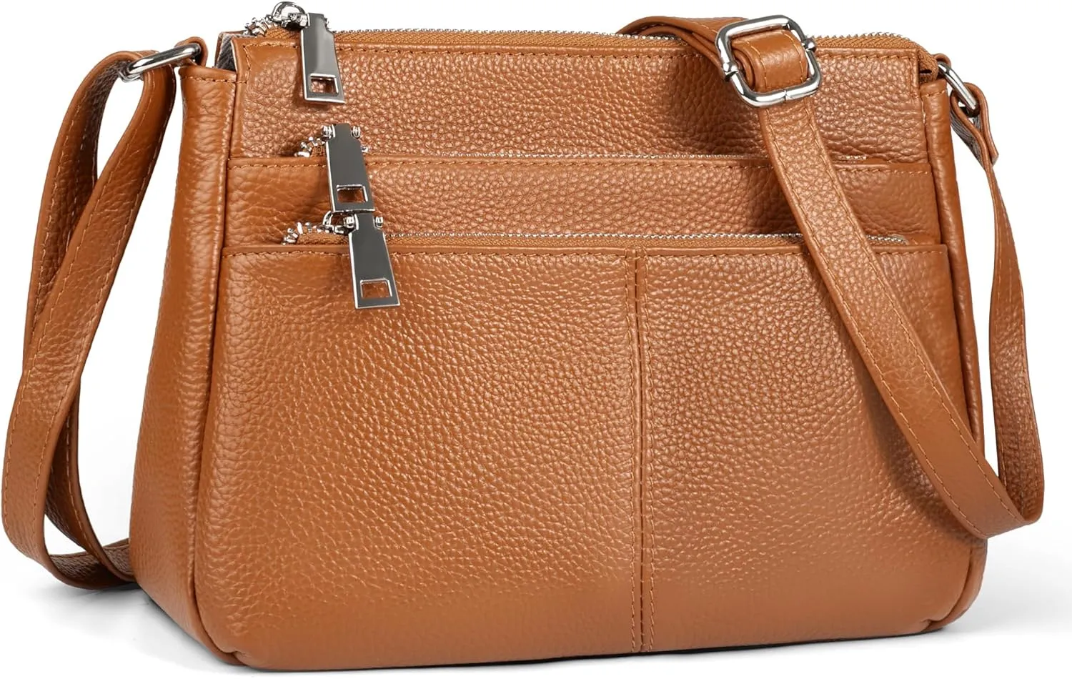 befen Genuine Leather Crossbody Purses Bags for Women, Small Pocketbooks Shoulder Bag Satchel Purse with Multi Pockets