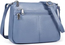 befen Genuine Leather Crossbody Purses Bags for Women, Small Pocketbooks Shoulder Bag Satchel Purse with Multi Pockets