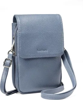 befen Genuine Leather Small Crossbody Bags for Women, Cell Phone Cross body Purse Bag with RFID Blocking Card Slots