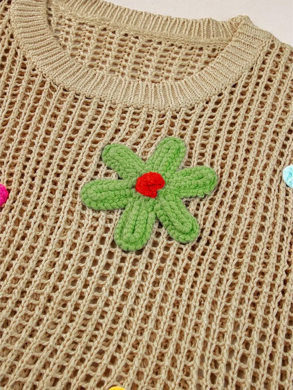 Casual Crochet Knit Top for Everyday Wear