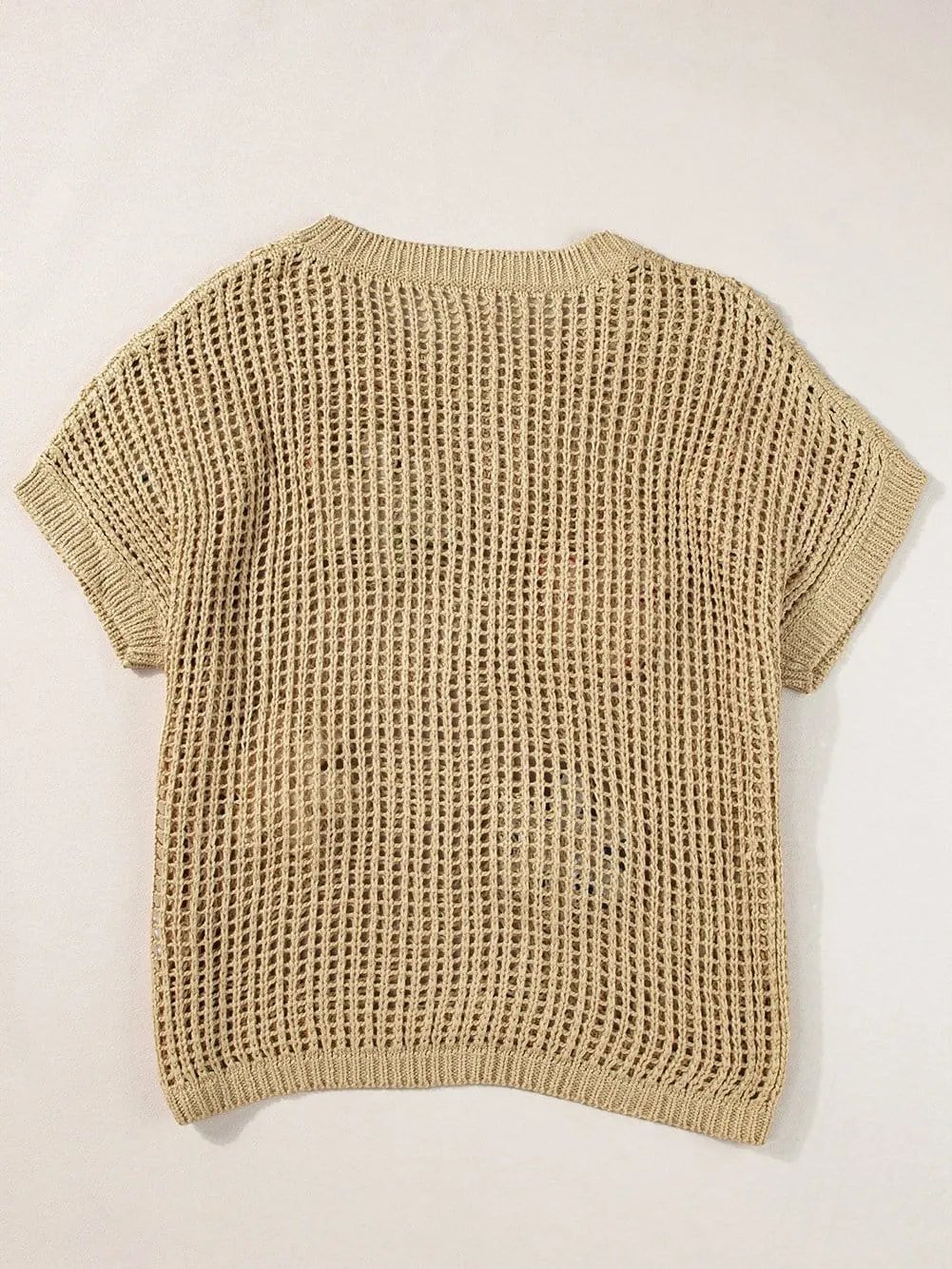 Casual Crochet Knit Top for Everyday Wear