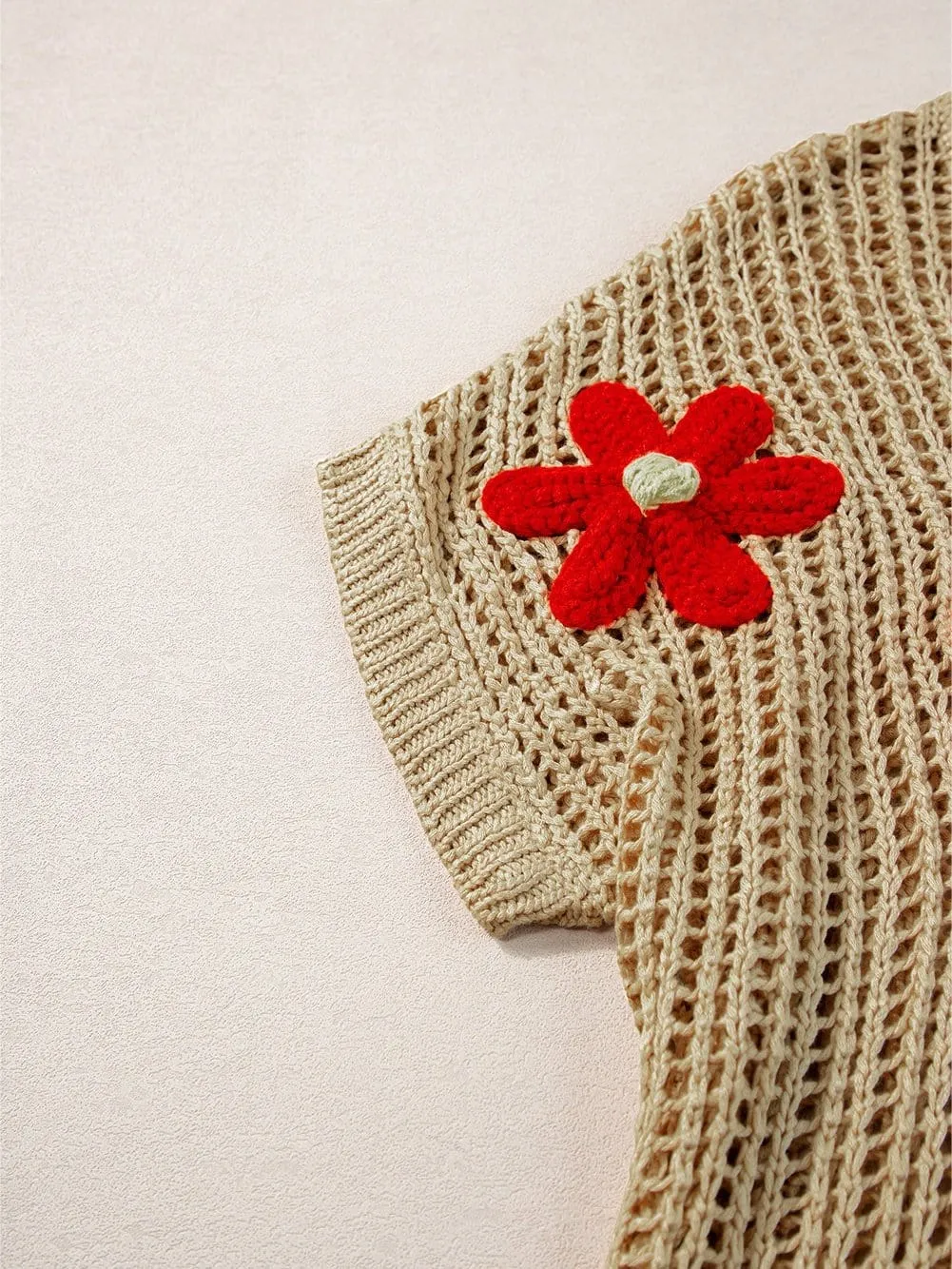 Casual Crochet Knit Top for Everyday Wear