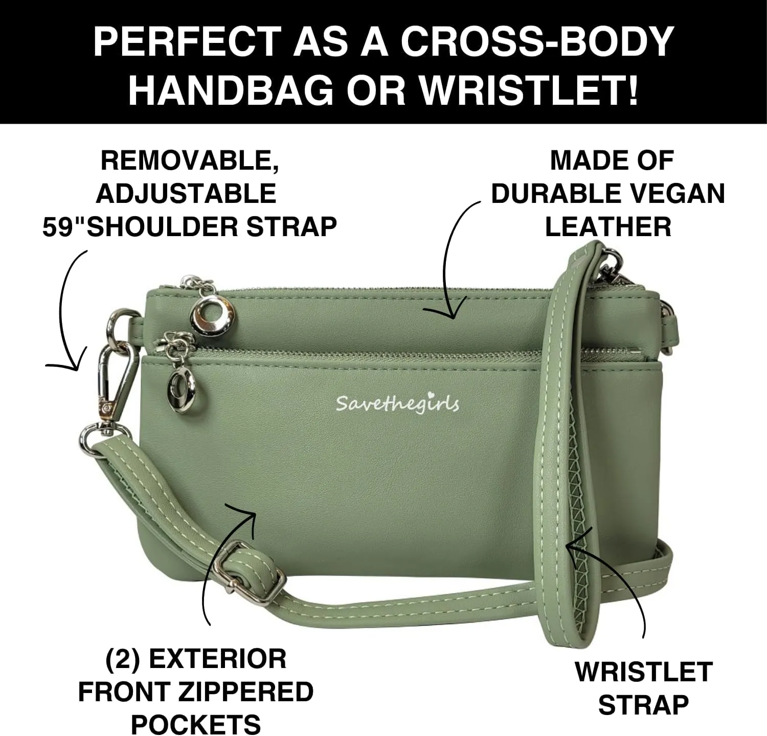 Cell Phone Purse - Touch Screen Womens Crossbody Bag - Clutch Purses for Women (Bella)