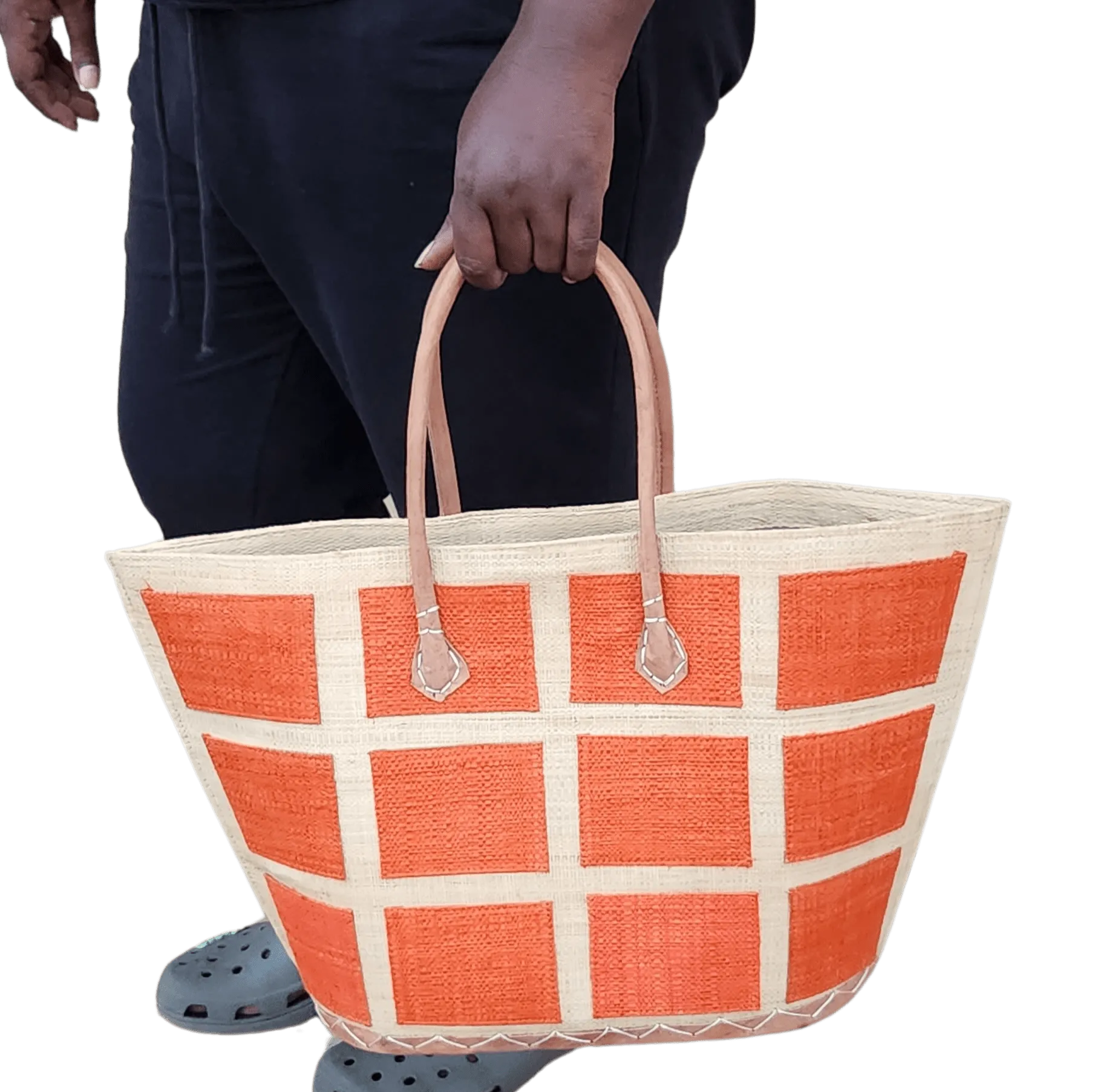 Chevelle: Madagascar Raffia and Leather Tote Bag