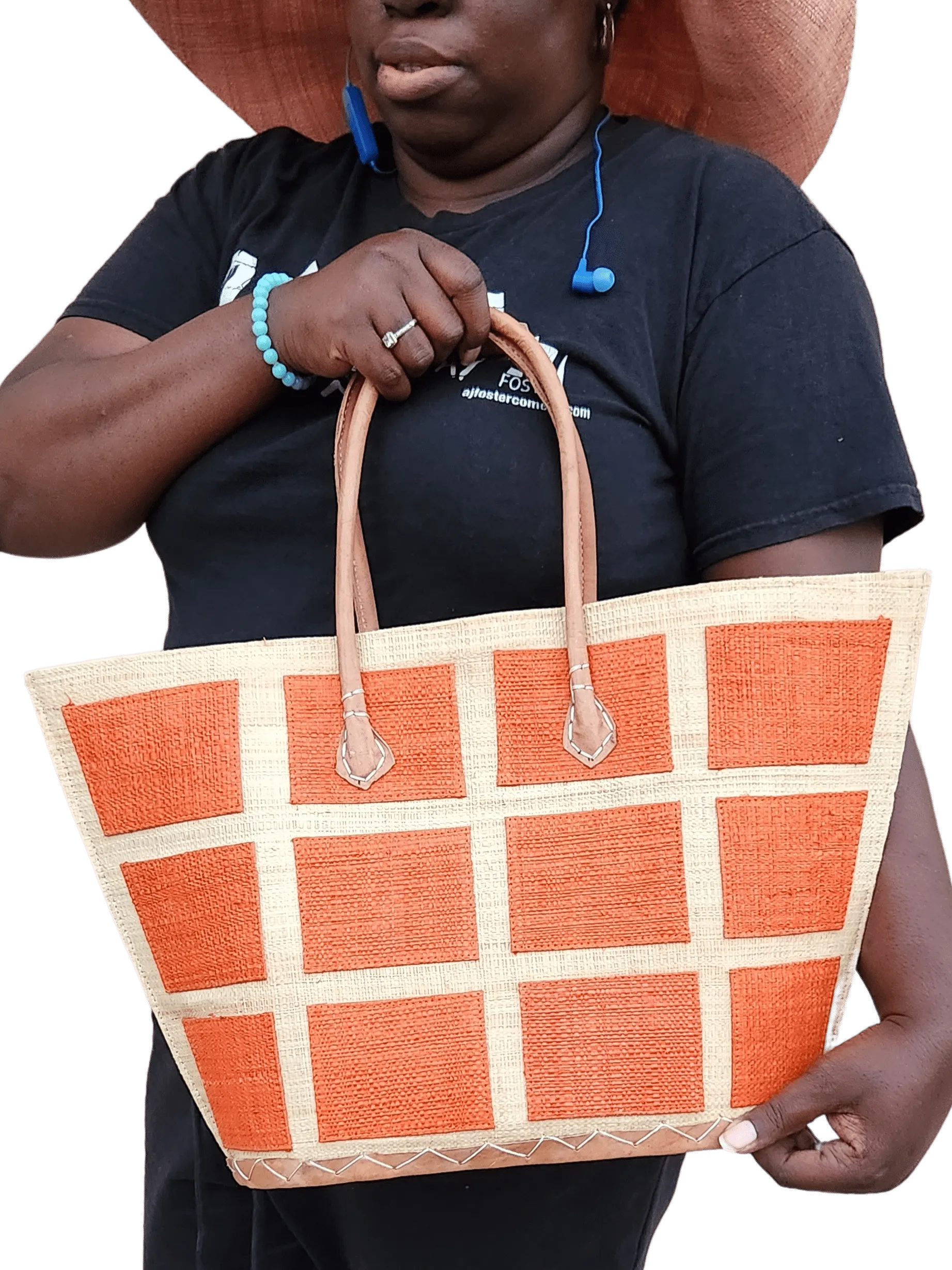 Chevelle: Madagascar Raffia and Leather Tote Bag