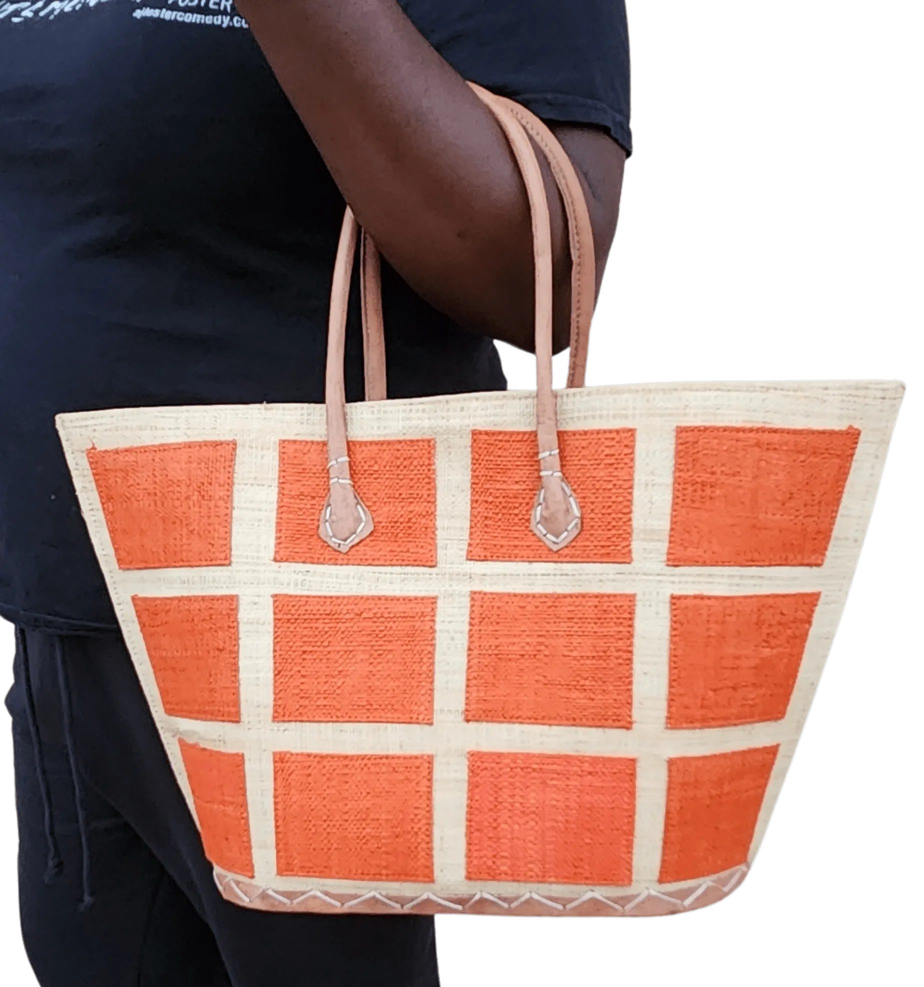 Chevelle: Madagascar Raffia and Leather Tote Bag