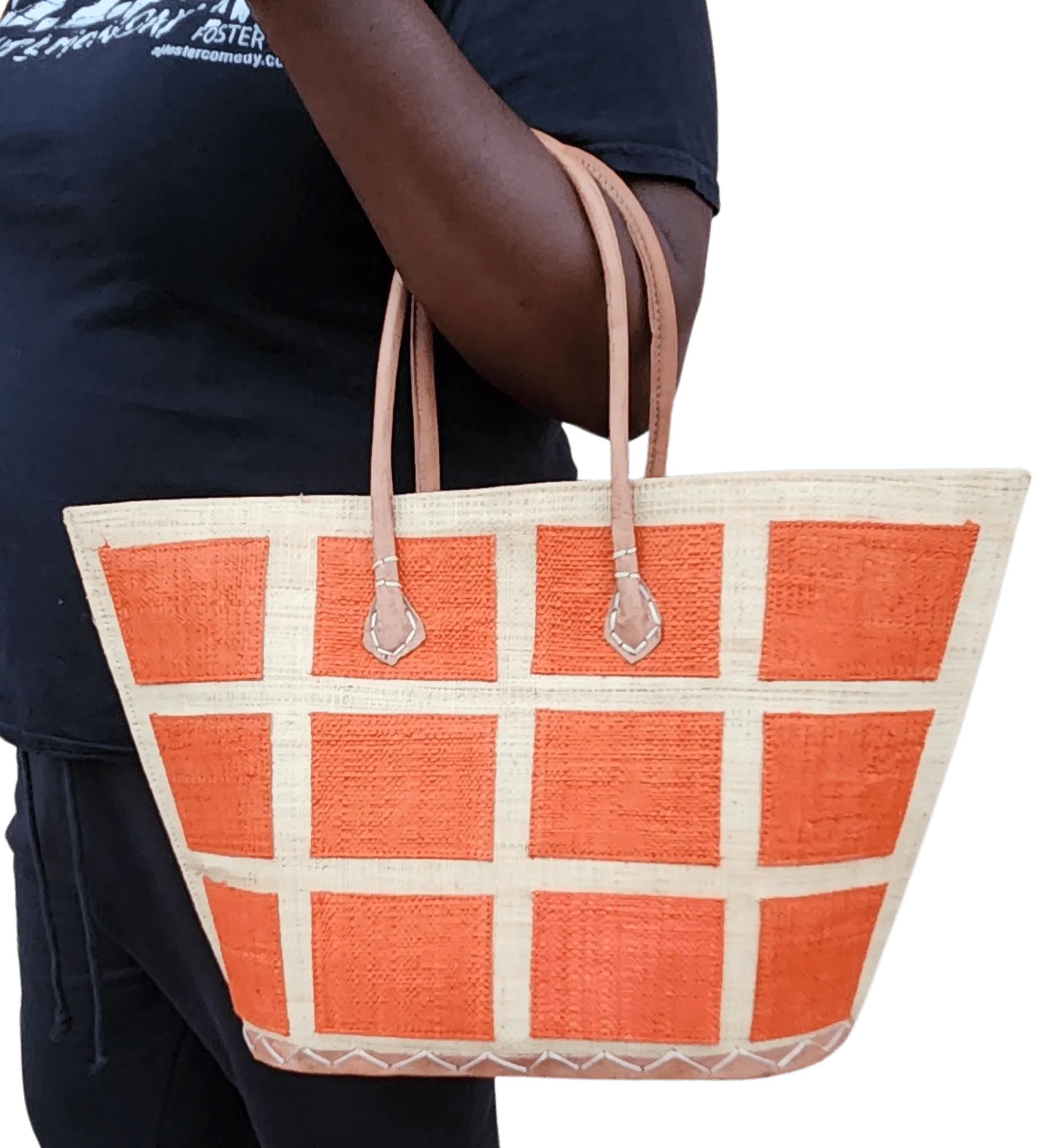 Chevelle: Madagascar Raffia and Leather Tote Bag
