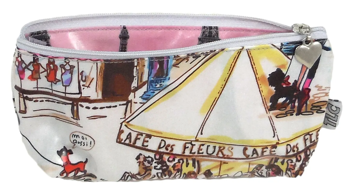 CIGSL- I Love Paris "Cigar" (Tampon) & Cosmetics Double Slicker Bag
