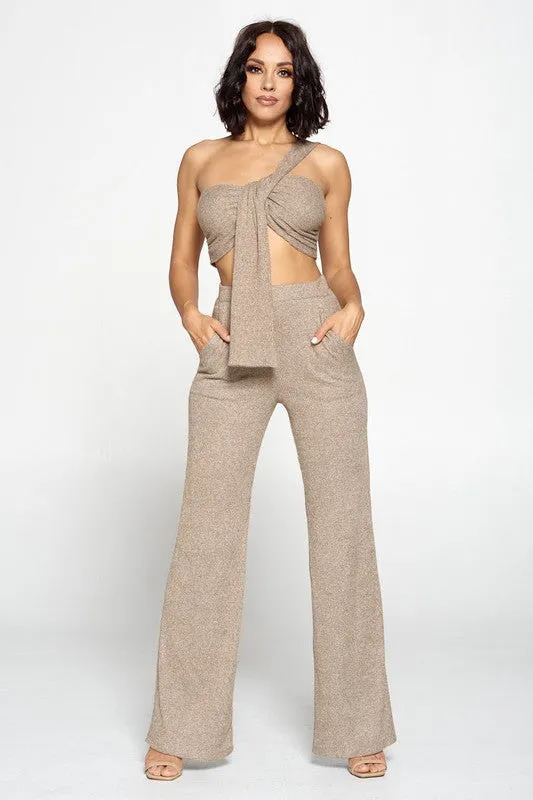 Cinnamon Oatmeal Palazzo Set