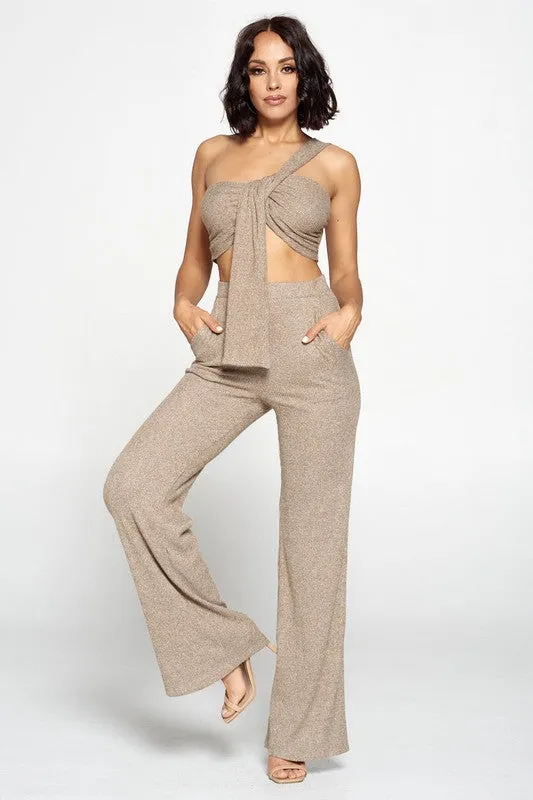 Cinnamon Oatmeal Palazzo Set