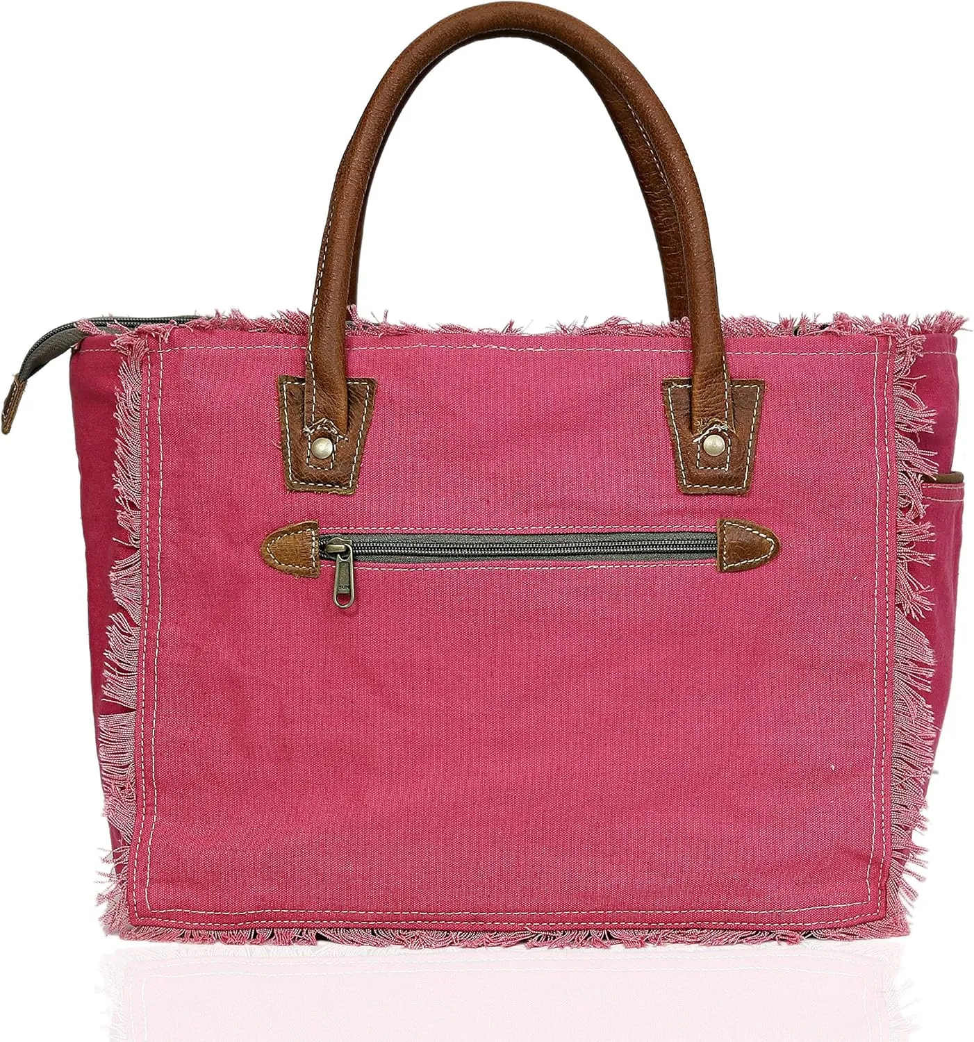 CLA Bags Sel De Mer Upcycled Canvas & Cowhide Tote