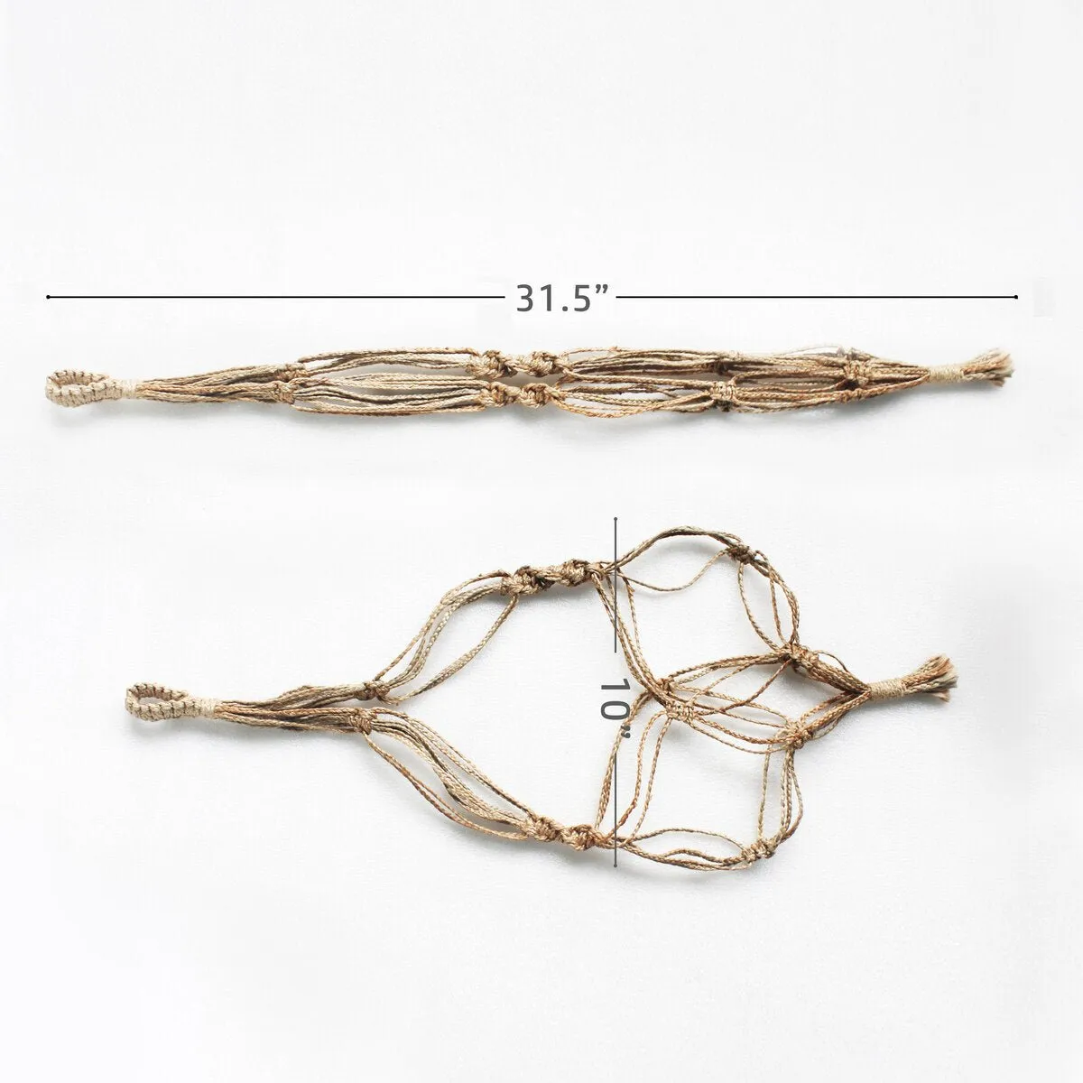 Classic Terracotta Planter with Jute Macrame Hanger Design 3