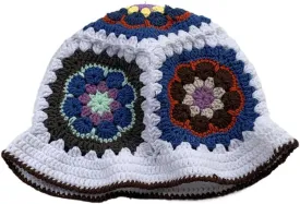 Crochet Bucket Hat Handmade Foldable Cap Knit Fisherman Caps Travel Hats Knitted Hats for Women