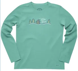 Crusher L/S Snow Script Cabin T-Shirt by Life is good