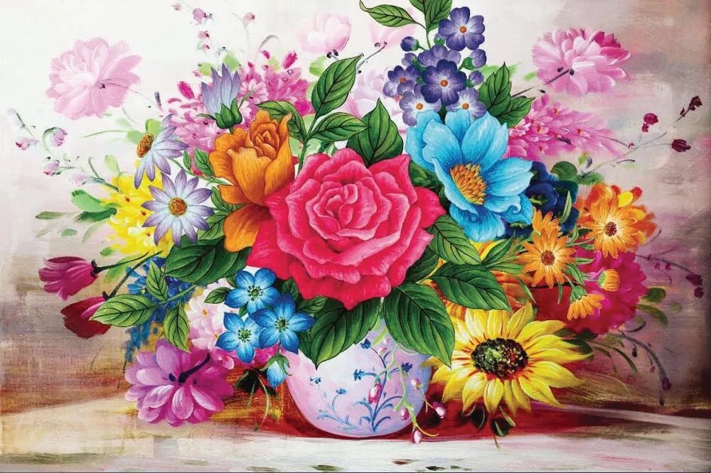 Diamond Art Flowers 30cm X 30cm