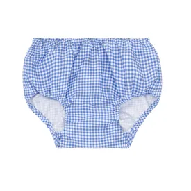 Diaper Cover, Blue Micro Gingham