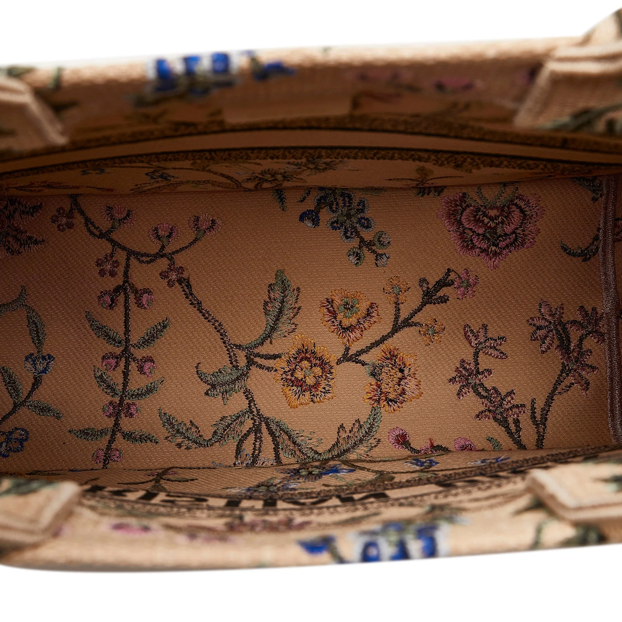 DIOR Medium Petite Fleurs Raffia Book Tote Tote Bag