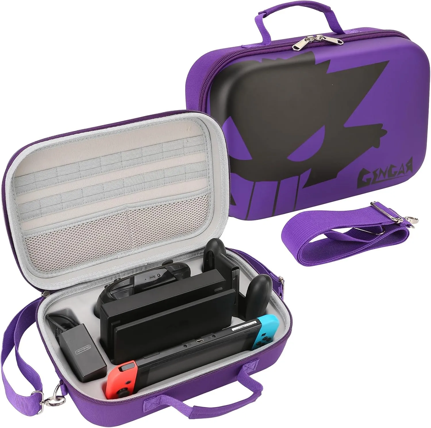 Dronside Portable Carrying Case for Nintendo Switch / Switch OLED Model (2021) – Hard Travel Storage Messenger Bag for Nintendo Switch Console Pro Controller Accessories