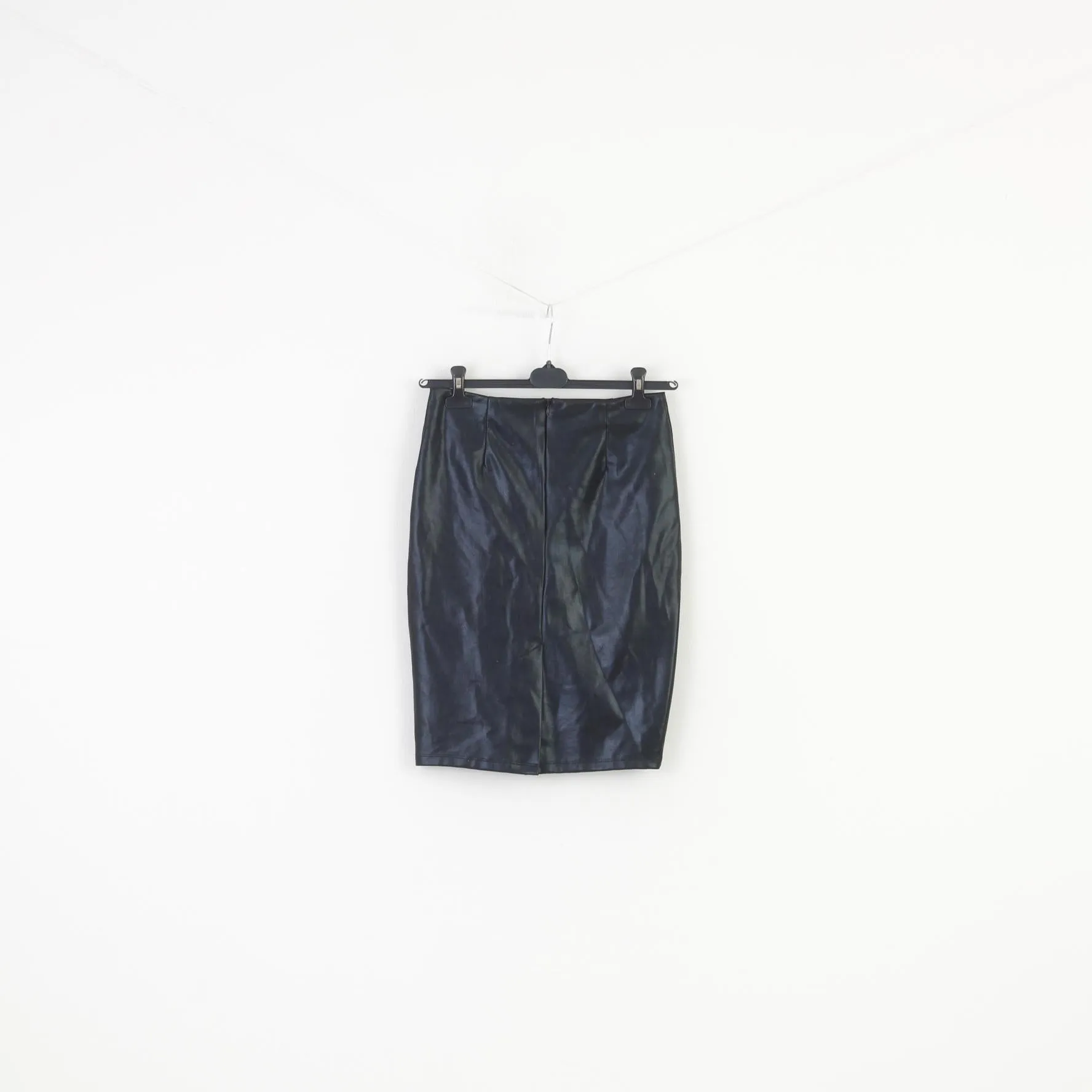 Everyday Wear Woman S Skirt Ladie's Wear Black Midi Zipper Shiny Top