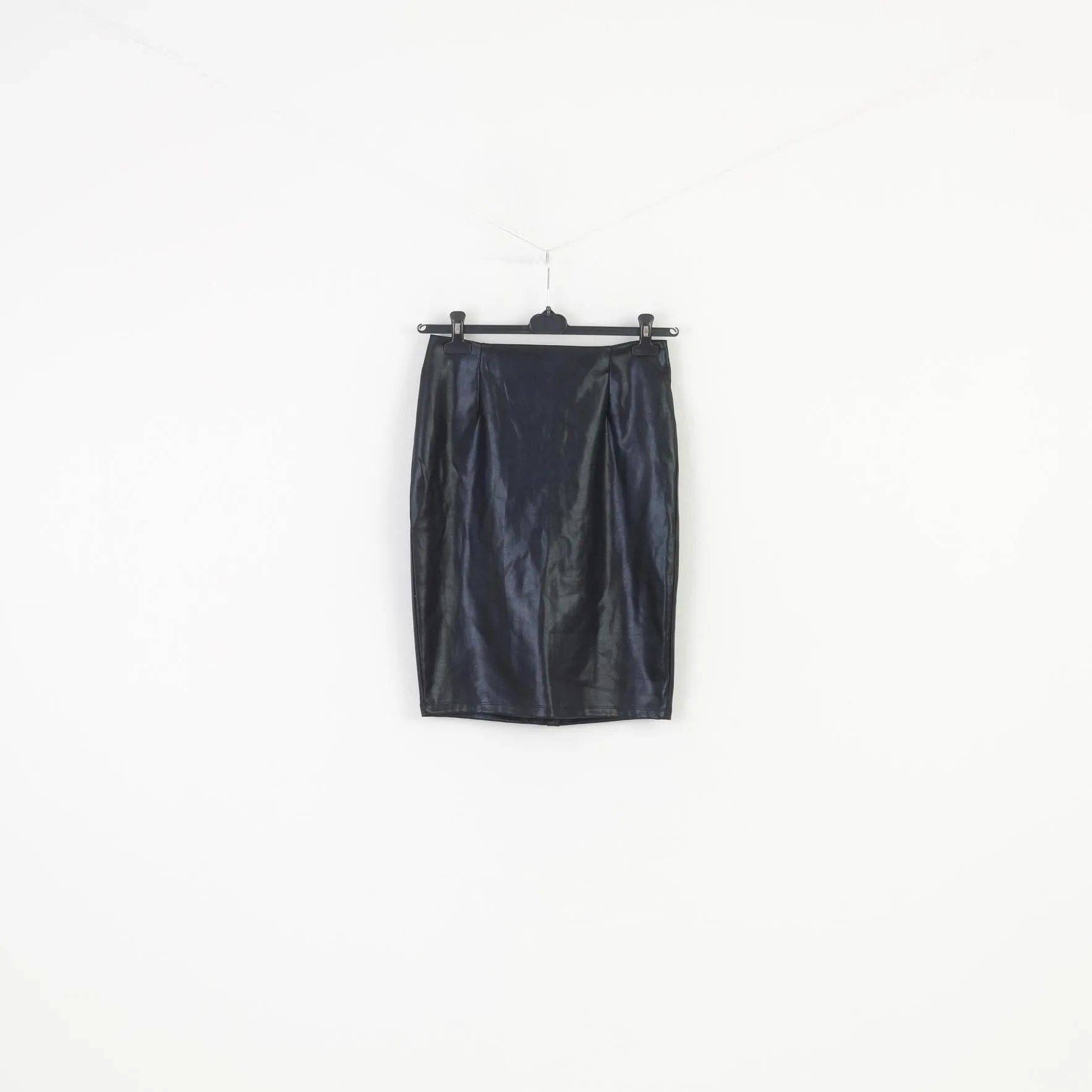 Everyday Wear Woman S Skirt Ladie's Wear Black Midi Zipper Shiny Top