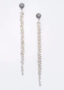Faceted Pyrite Macramé Earrings
