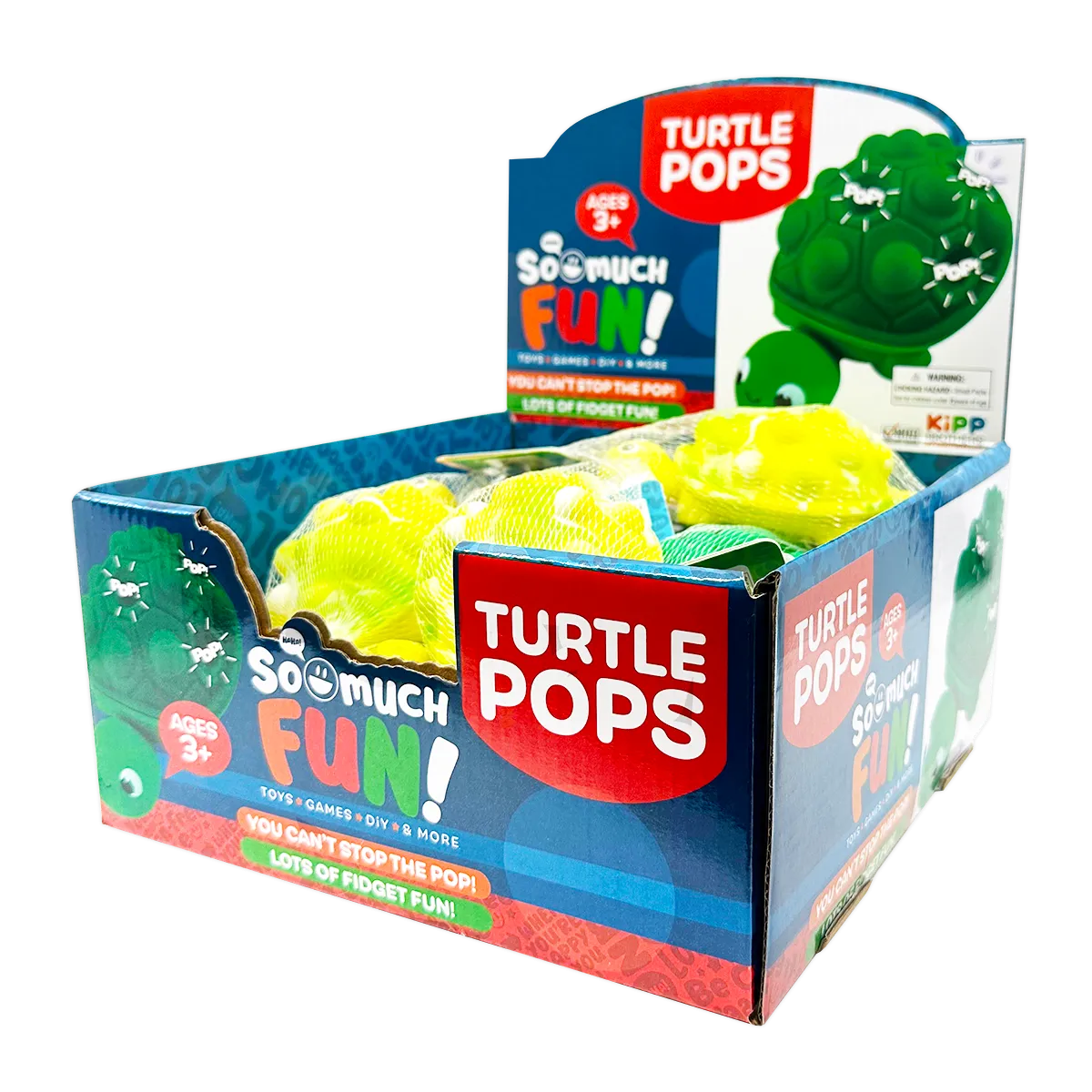 Fidget Pop Turtle Toy - 12 Pieces Per Retail Ready Display 23654