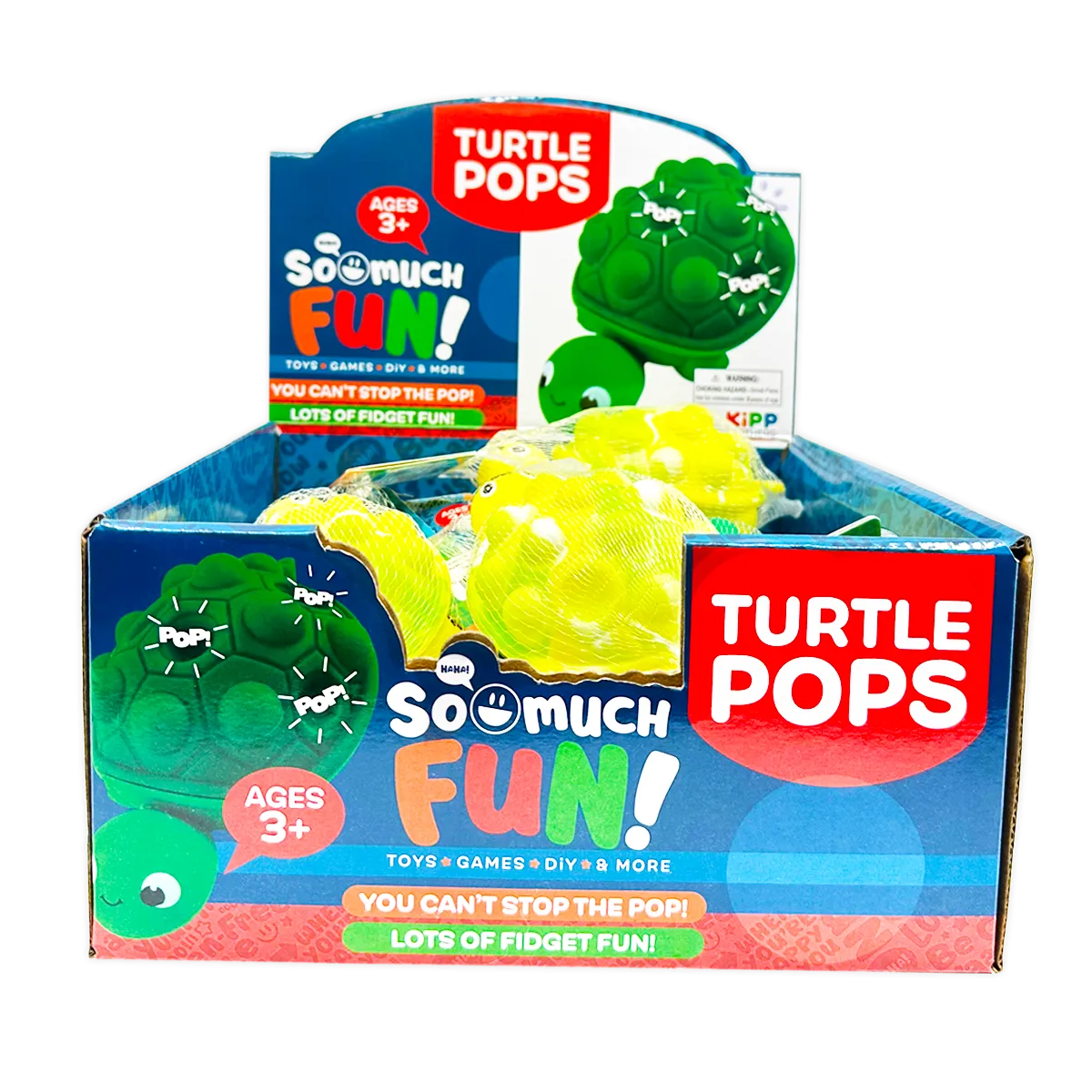 Fidget Pop Turtle Toy - 12 Pieces Per Retail Ready Display 23654