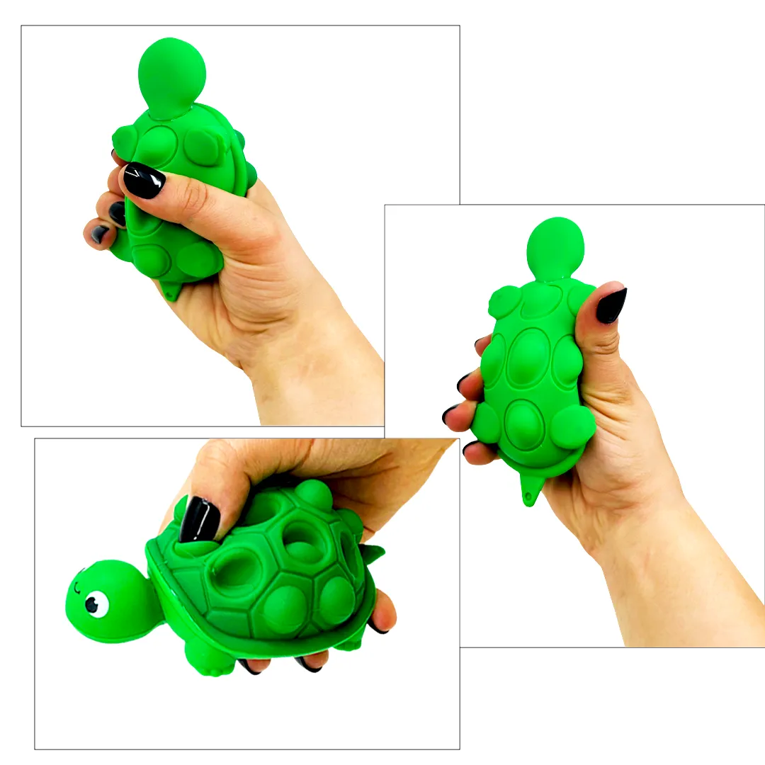 Fidget Pop Turtle Toy - 12 Pieces Per Retail Ready Display 23654