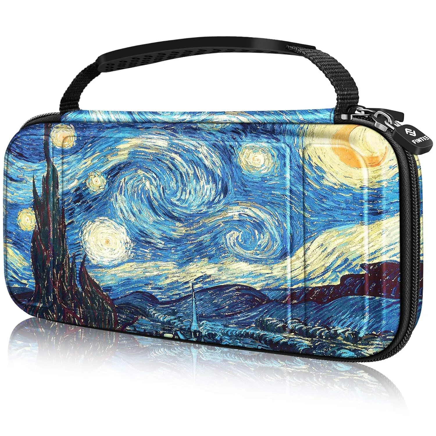 FINTIE Carrying Case for Nintendo Switch Lite 2019, [Shockproof] Hard Shell Protective Cover Travel Bag with Game Card & Micro SD Card Slots for Switch Lite Console & Accessories, Starry Night