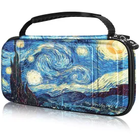 FINTIE Carrying Case for Nintendo Switch Lite 2019, [Shockproof] Hard Shell Protective Cover Travel Bag with Game Card & Micro SD Card Slots for Switch Lite Console & Accessories, Starry Night
