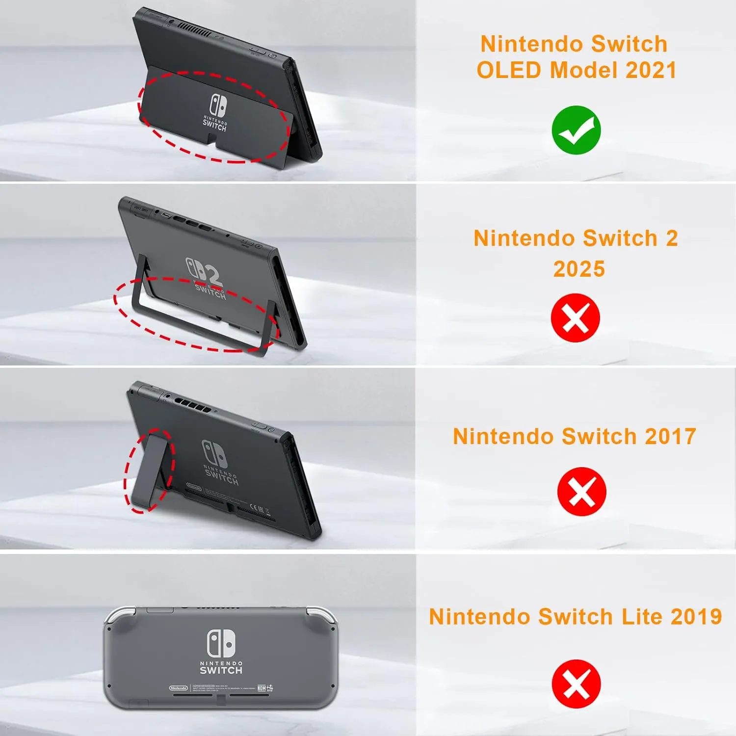 Fintie Flip Case for Nintendo Switch OLED Model - [Screen Safe] Slim Protective Soft TPU Shell with Magnetically Detachable Front Cover & Ergonomic Grip for Switch OLED Model 2021 (Dont Touch)