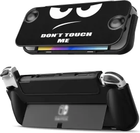 Fintie Flip Case for Nintendo Switch OLED Model - [Screen Safe] Slim Protective Soft TPU Shell with Magnetically Detachable Front Cover & Ergonomic Grip for Switch OLED Model 2021 (Dont Touch)