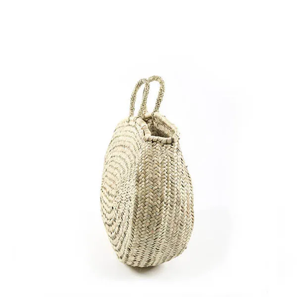 Handmade Palm Leaf Basket – Oval Small