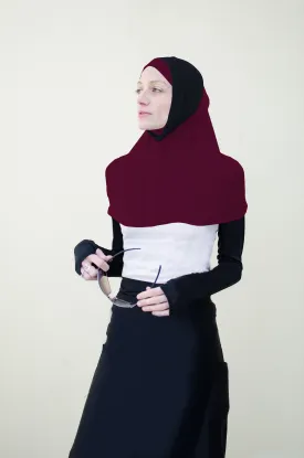 High Tech Performance Hijab (Maroon with Black)