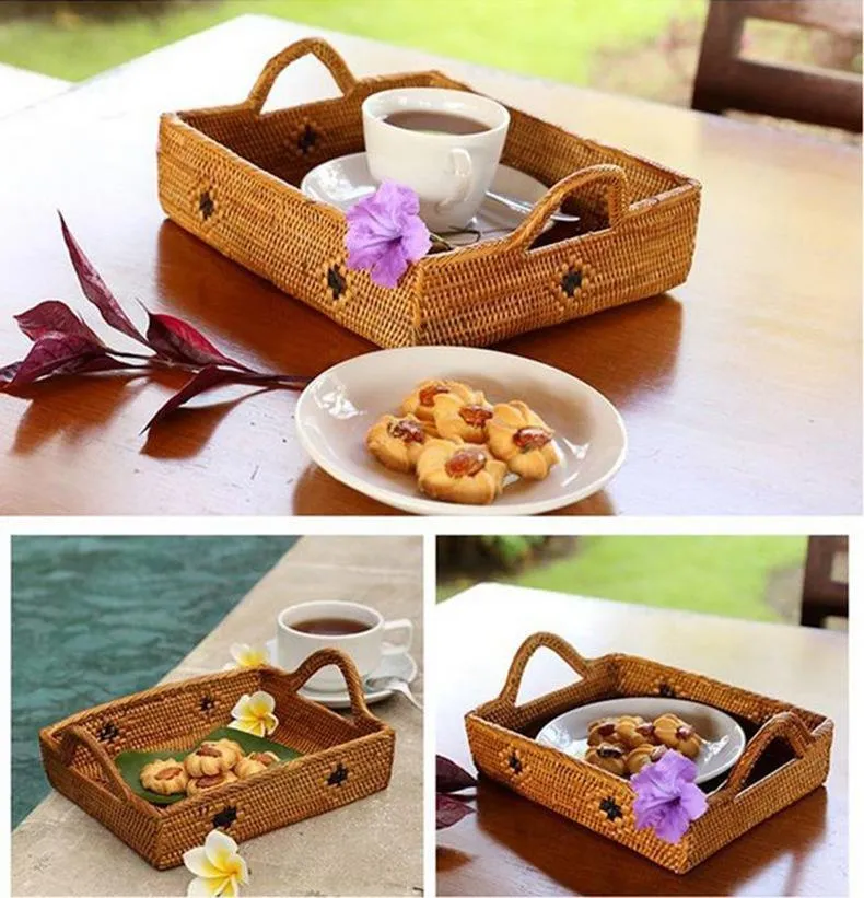 Indonesia Hand Woven Storage Basket, Natural Fiber Baskets, Small Rustic Basket