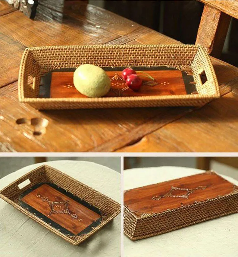 Indonesia Hand Woven Storage Basket, Natural Fiber Baskets, Small Rustic Basket