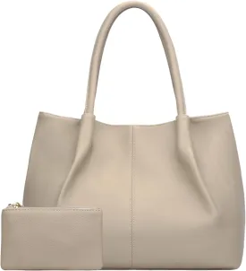 KKXIU Tote Bag for Women Vegan Leather Shoulder Purse Large Capacity Travel Bag