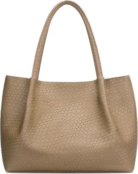 KKXIU Tote Bag for Women Vegan Leather Shoulder Purse Large Capacity Travel Bag