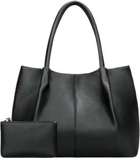 KKXIU Tote Bag for Women Vegan Leather Shoulder Purse Large Capacity Travel Bag