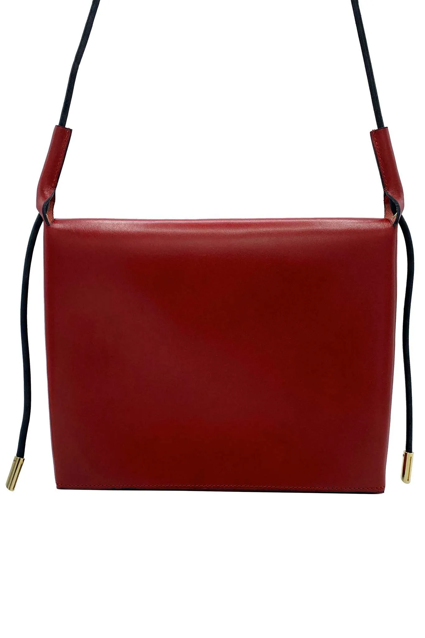 Large Flap Red Leather Pouch