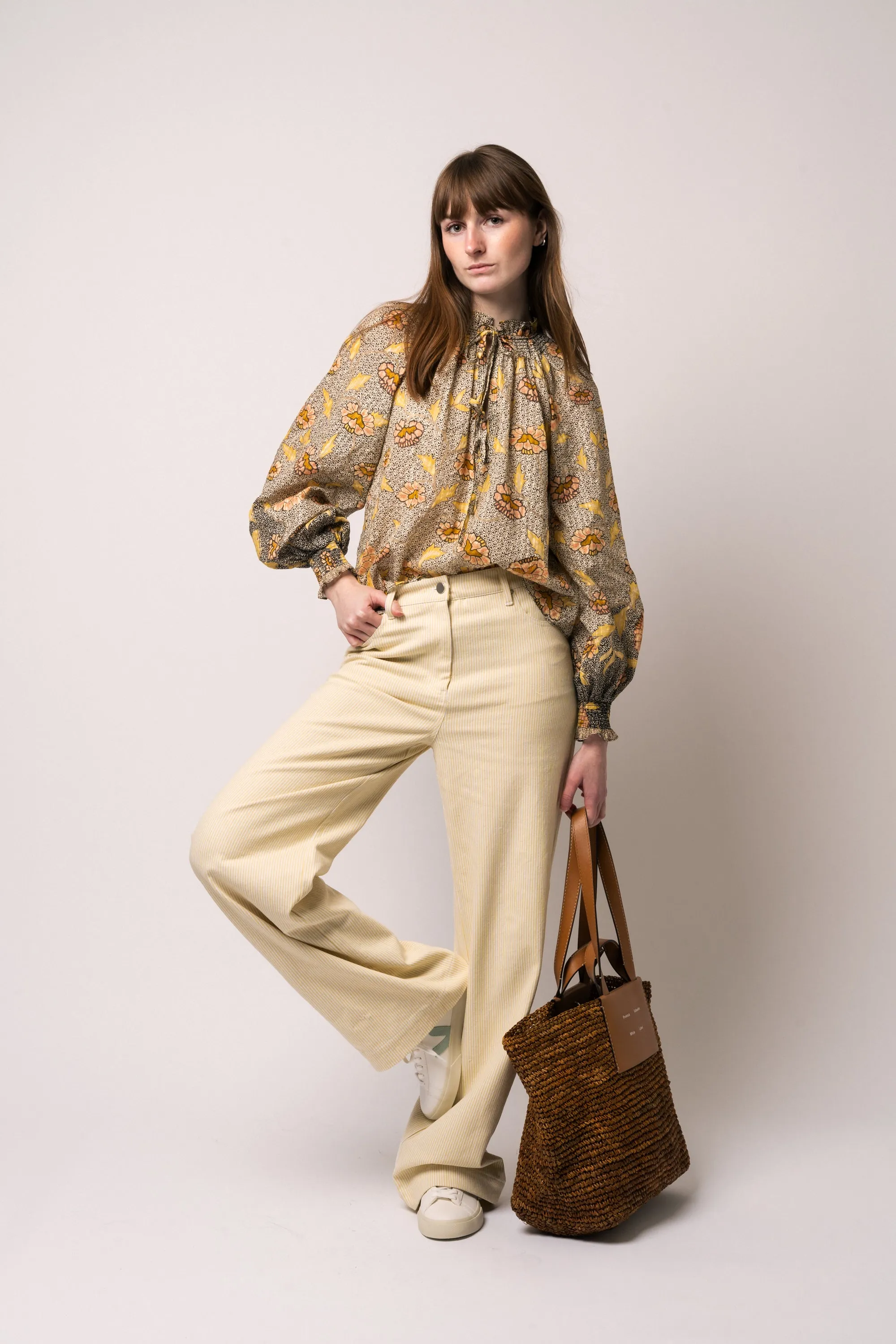 Large Morris Raffia Tote - Honey