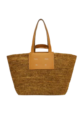 Large Morris Raffia Tote - Honey